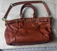 Coach Leather Purse Handbag F1120-18609 Madison Sophia Red / Brown / Burgundy