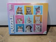 2 x Cat Jigsaw Puzzle. Est £20 - V2-Box 65