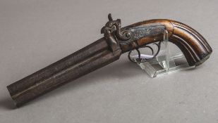- ENTFÄLLT - Doppelläufige Perkussionspistole (19. Jh.)