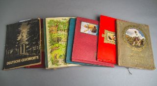 7-teiliges Konvolut von Zigarettenbilderalben