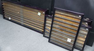 6-teiliges Konvolut von Wandvitrinen