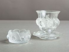 3-teiliges Konvolut von Glasobjekten (Lalique, Frankreich)