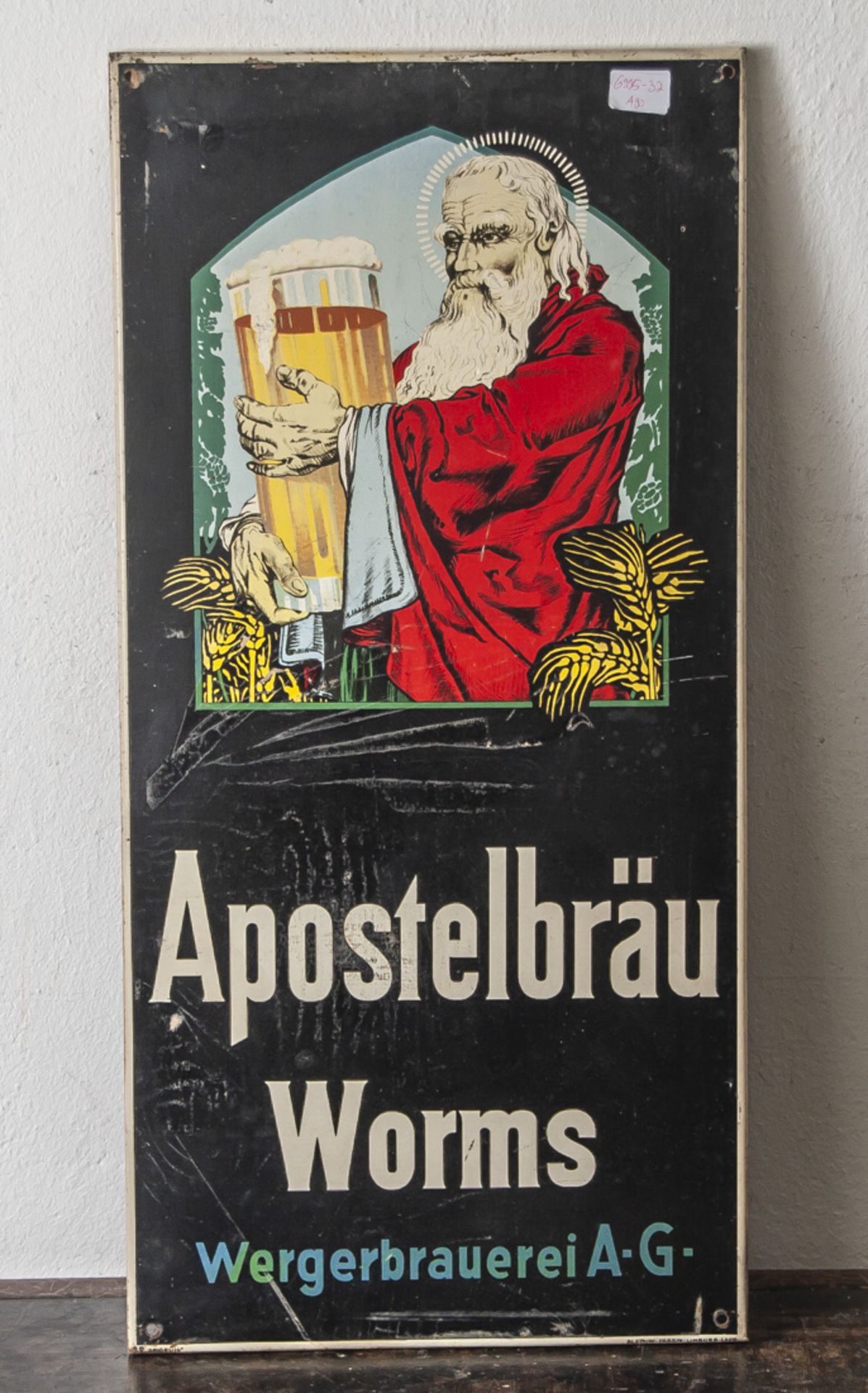 Werbeschild "Apostelbräu Worms"