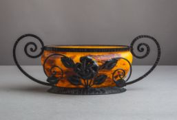 Tischaufsatz (wohl Delatte, Nancy, Frankreich, um 1900, Jugendstil)