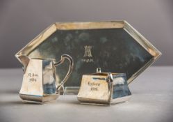 3-teiliges Set von Silberteilen 800 Silber