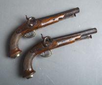 Paar Offiziers Perkussionspistolen (Sizilien, Italien, Mitte d. 19. Jh.)