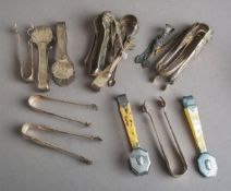 21-teiliges Konvolut von Gebäck-/Zuckerzangen (19./20. Jh.)