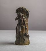 Bronze-Vase (wohl Frankreich, um 1900, Jugendstil)