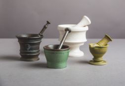 4-teiliges Konvolut von Mörsern mit Stößel/Pistill (neuzeitlich)