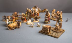 Großes Konvolut von Krippenfiguren (Anri, Ulrich Bernardi)