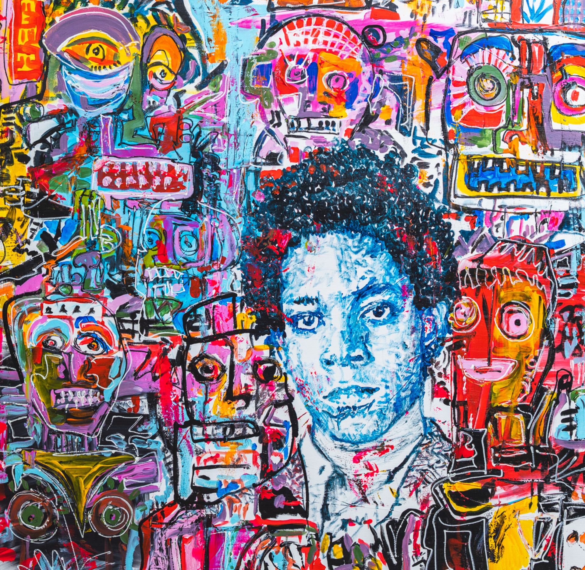 Michels, Oliver (geb. 1958), "Tribute to Jean Michel Basquiat" - Bild 2 aus 2