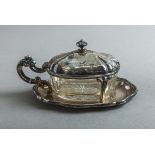 Senftopf mit Deckel 800 Silber