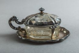 Senftopf mit Deckel 800 Silber