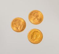 3-teiliges Set von Goldmünzen 