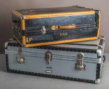 2-teiliges Konvolut von alten Koffern