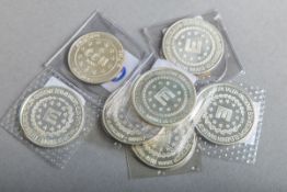 7-teiliges Konvolut von Gedenkmünzen 