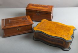 3-teiliges Konvolut von Schmuckkassetten (19./20. Jh.)