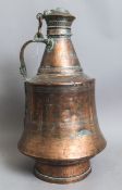 Große Kupfer-Deckelkanne (wohl Türkei, 19. Jh.)