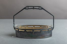 Tischaufsatz mit Glaseinsatz (WMF, um 1910, Jugendstil)