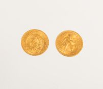 2-teiliges Set Goldmünzen 10 Rubel 1978 (Russland)