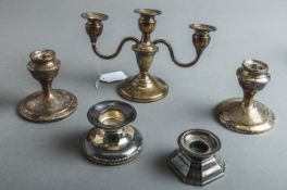 5-teiliges Konvolut von verschiedenen Kerzenhaltern