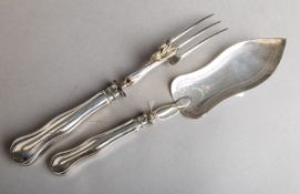 Jagdliches Vorlegebesteck 800 Silber (Frankreich, 19. Jh.)