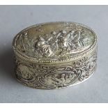 Ovale Deckeldose 800 Silber (19. Jh.)