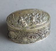 Ovale Deckeldose 800 Silber (19. Jh.)