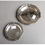 2-teiliges Set von Untersetzern 800 Silber