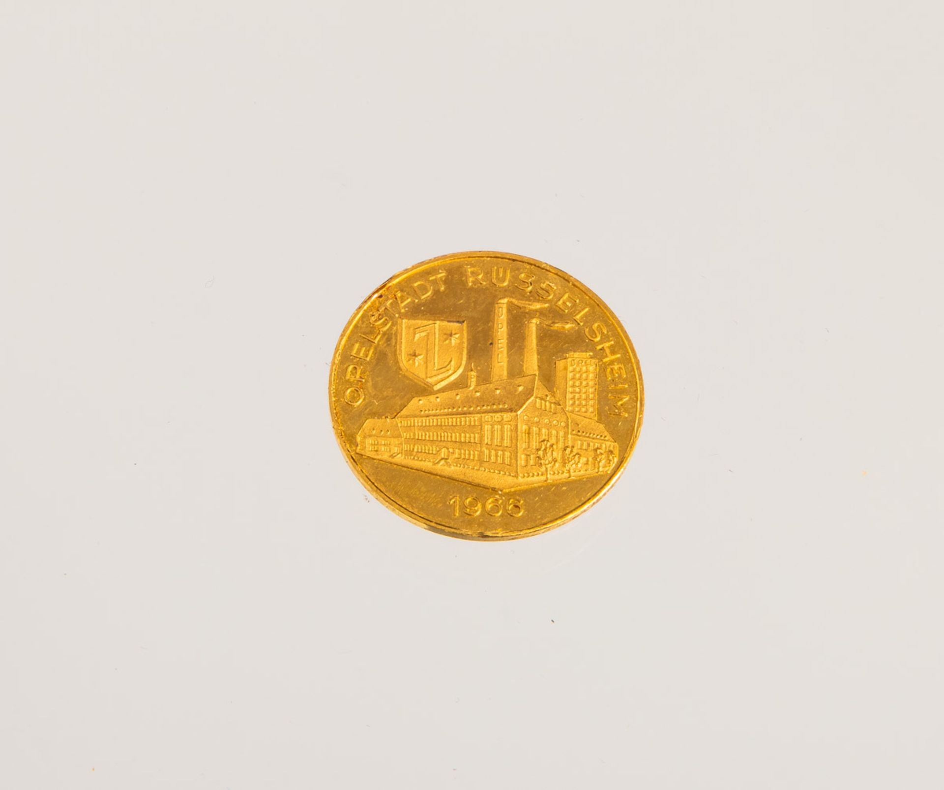 Goldmünze / Medaille "Opelstadt Rüsselsheim" 1966 - Bild 2 aus 2