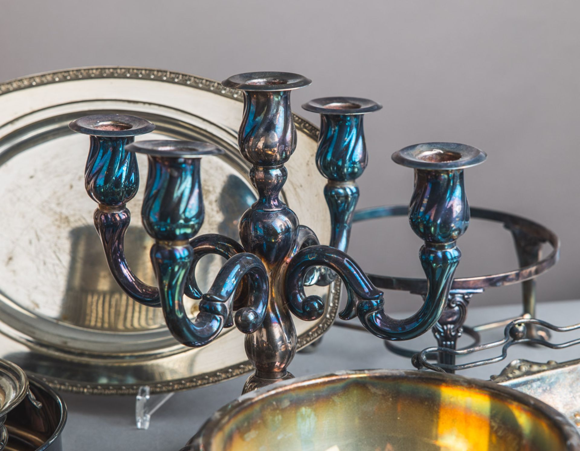 Großes Konvolut von versilberten Gegenständen - Bild 3 aus 4