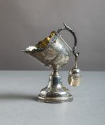 Ausgefallener Zuckerbehälter mit kleiner Schaufel 800 Silber (wohl um 1900)