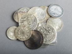 13-teiliges Konvolut von Silbermünzen und Silbermedaillen