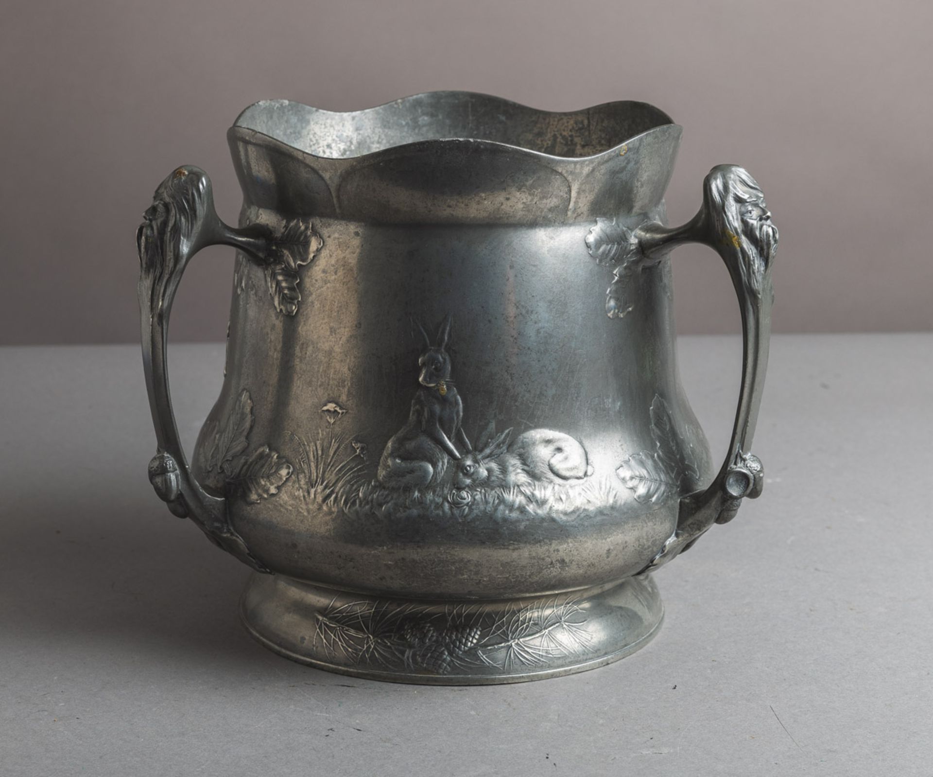 Sekt- / Weinkühler (Kayserzinn, um 1900, Jugendstil)