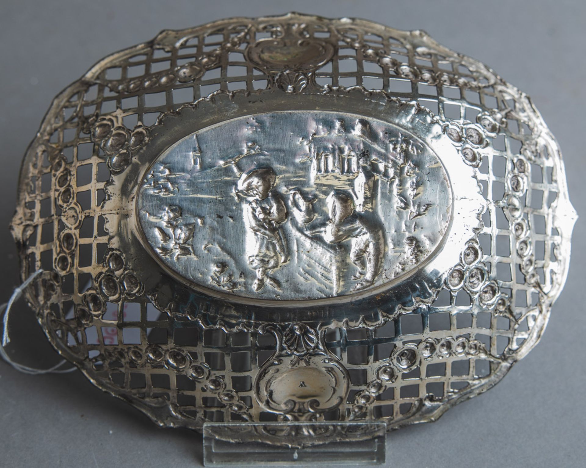 Ovale Schale 800 Silber (19. Jh.) - Bild 3 aus 3