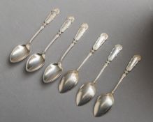 6-teiliges Set von Mokkalöffeln (um 1880/90, Historismus)