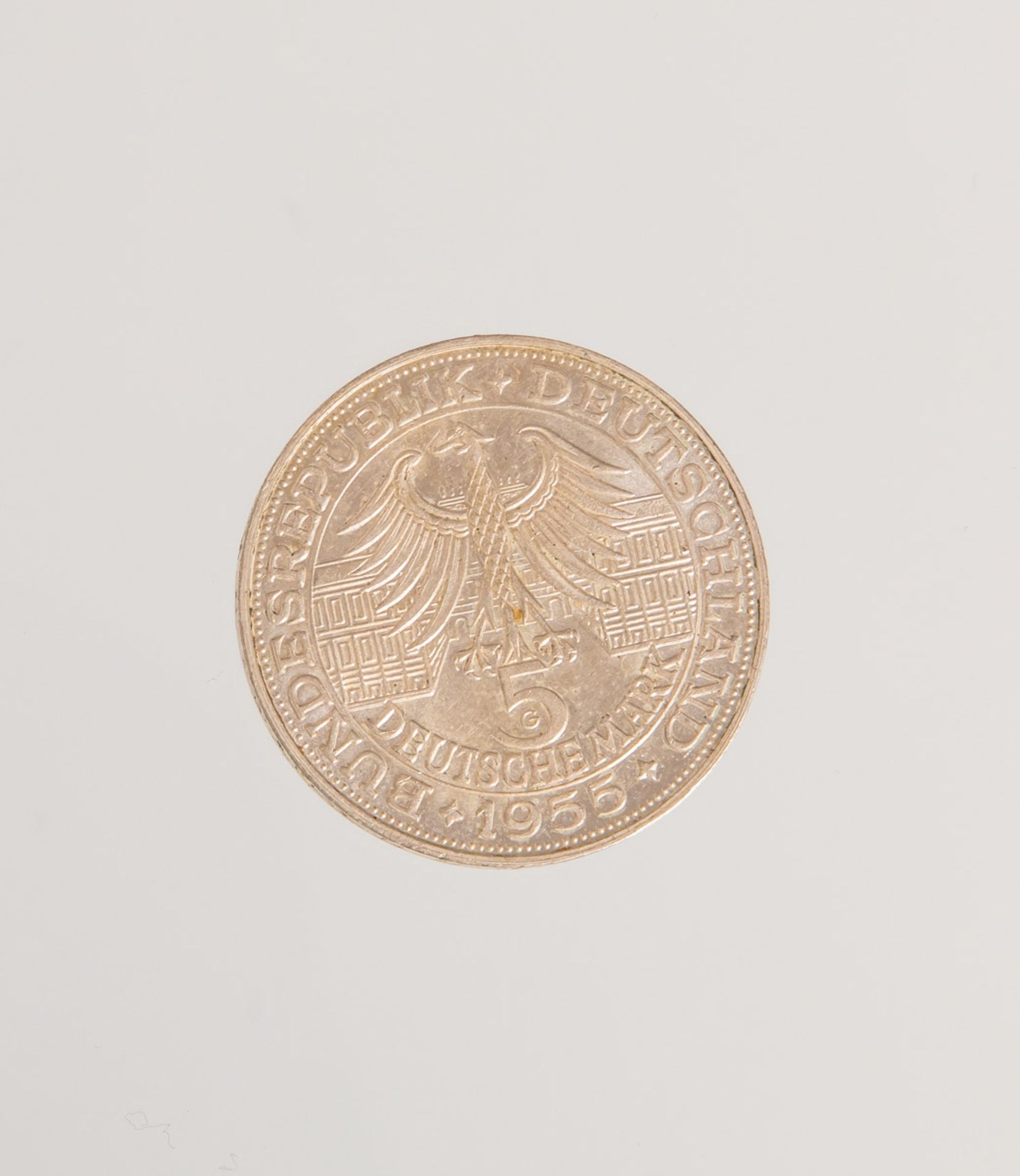 5-Mark Gedenkmünze "Ludwig Wilhelm von Baden" 1955 (BRD) - Bild 2 aus 2