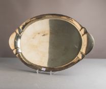 Große ovale Platte 800 Silber (20er J., Art déco)