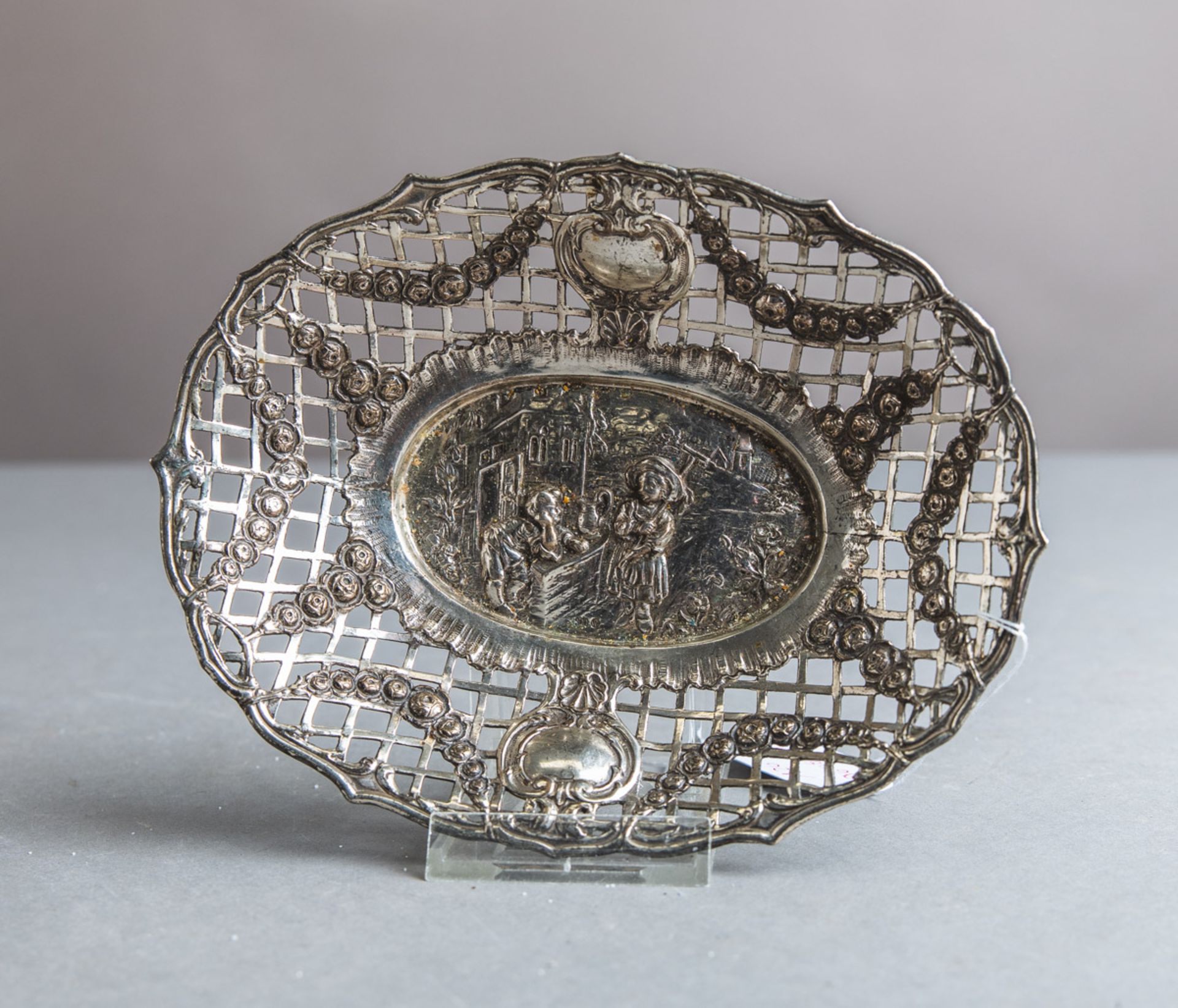 Ovale Schale 800 Silber (19. Jh.)