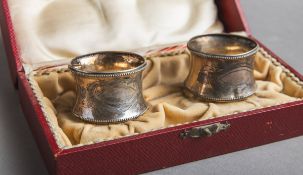 Paar Serviettenringe 800 Silber (um 1900)
