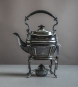 Schwenkteekanne mit Rechaud 925 Sterlingsilber (England, Sheffield, 1902)