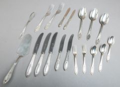 57-teiliges Set von Silberbesteck
