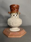 A Victorian Bourne Denby stoneware puzzle jug, Mid 19th Century