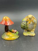 Two china figures, one Beatrix Potter Mr Alderman and Ptolemy Tortoise