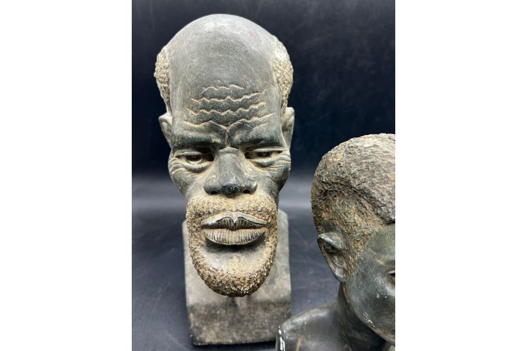 Three stone busts various sizes - Image 3 of 5