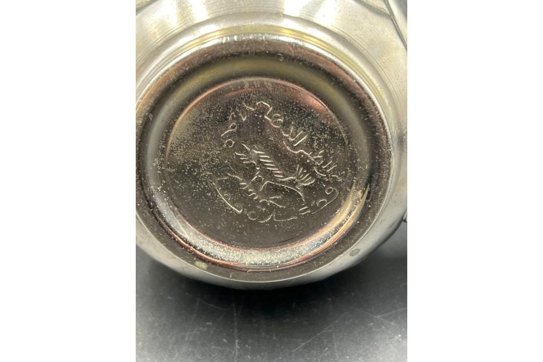 A white metal Arabic tea pot - Image 3 of 3