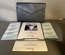Concorde memorabilia: A Concorde folder with information leaflet inside.