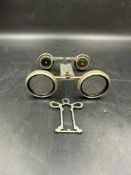 A pair of vintage French opera glasses marked Jumelles Mars. AF