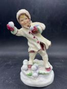 A Royal Worcester figure 'December' modelled by F G Doughty
