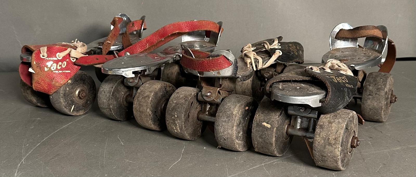Two pairs of vintage "Jaco" roller skates